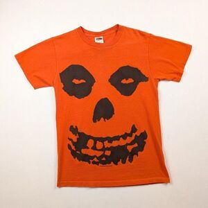 Y2K 2002 Concert Misfits Cinderblock Cycloplan Music Burnt Orange shirt Sz Small